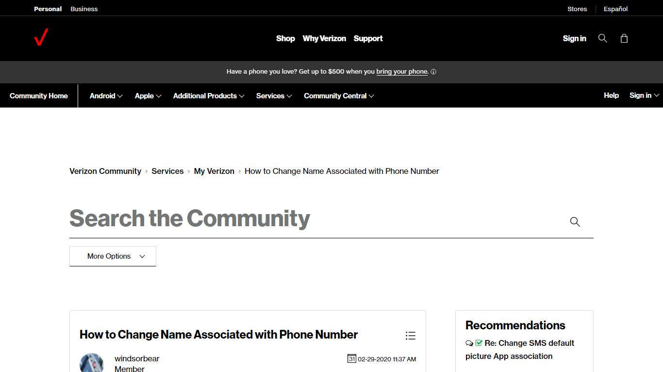 How to Change Name Associated with Phone Number - Verizon